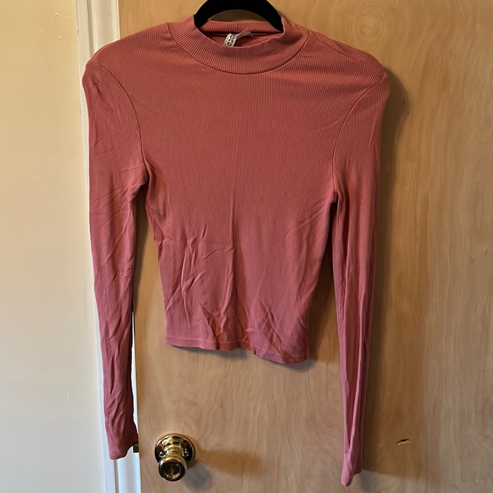Mock turtleneck crop top